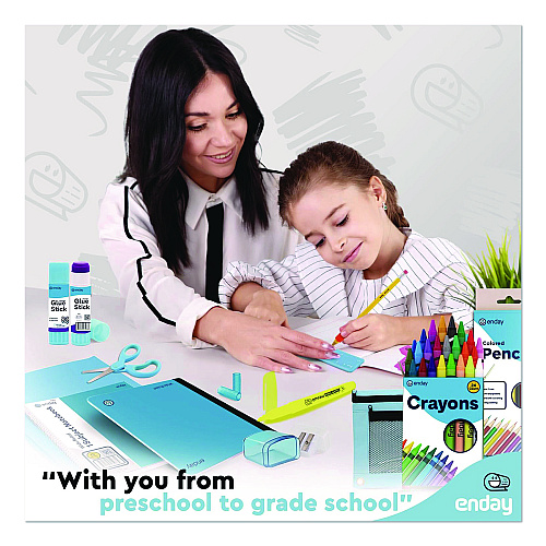 enday Back to School Supplies Kit for Grades K-5, Blue (1314)