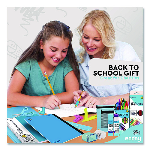 enday Back to School Supplies Kit for Grades K-5, Blue (1314)