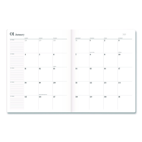 Cambridge WorkStyle Stitched Monthly Planner, 11 x 8.5, Sunbaked Clay Cover, 12-Month (Jan-Dec): 2026 (160609107)