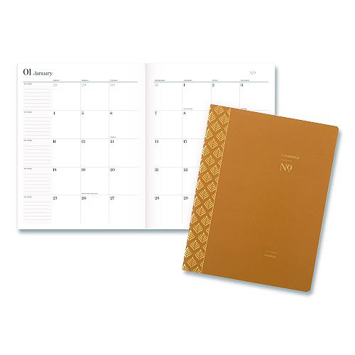 Cambridge WorkStyle Stitched Monthly Planner, 11 x 8.5, Sunbaked Clay Cover, 12-Month (Jan-Dec): 2026 (160609107)