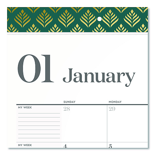 Cambridge WorkStyle Monthly Desk Pad Calendar, 21.75 x 17, White Sheets, Teal Headband/Clear Corners, 12-Month (Jan-Dec): 2026 (1606704)