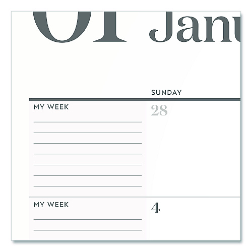 Cambridge WorkStyle Monthly Desk Pad Calendar, 21.75 x 17, White Sheets, Teal Headband/Clear Corners, 12-Month (Jan-Dec): 2026 (1606704)
