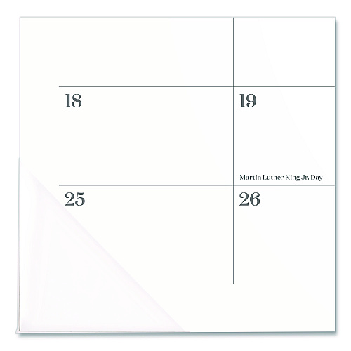 Cambridge Workstyle Compact Deskpad, 17.75 x 11, White Sheets, Pink Headband/Clear Corners, 12-Month (Jan-Dec): 2026 (1606705)