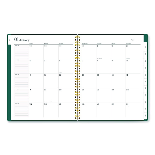 Cambridge WorkStyle Poly Monthly Planner, 11 x 8.5, Teal Cover, 12 Month (Jan-Dec): 2026 (160690012)
