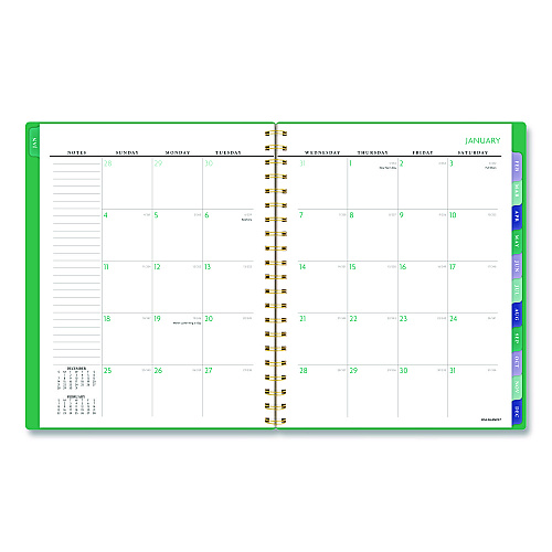 AT-A-GLANCE Badge Geo Weekly/Monthly Planner, 11 x 8.5, Green Cover, 13-Month (Jan-Jan): 2026 (1753G905)