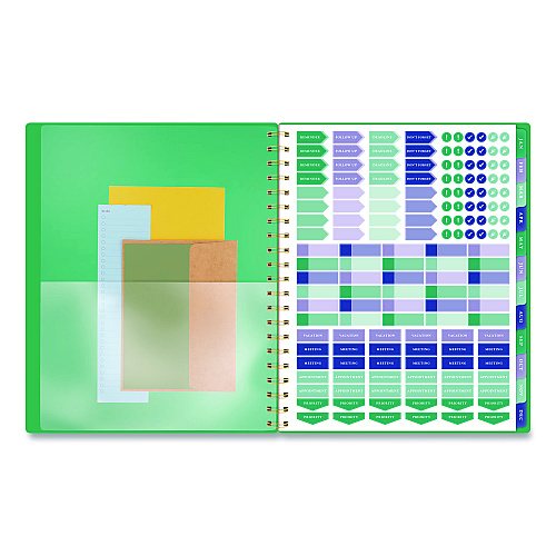 AT-A-GLANCE Badge Geo Weekly/Monthly Planner, 11 x 8.5, Green Cover, 13-Month (Jan-Jan): 2026 (1753G905)
