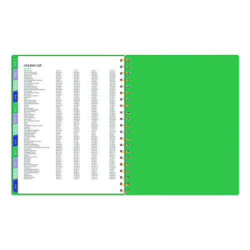 AT-A-GLANCE Badge Geo Weekly/Monthly Planner, 11 x 8.5, Green Cover, 13-Month (Jan-Jan): 2026 (1753G905)