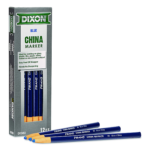 Dixon China Marker, Blue, 12/Pack (000800002)