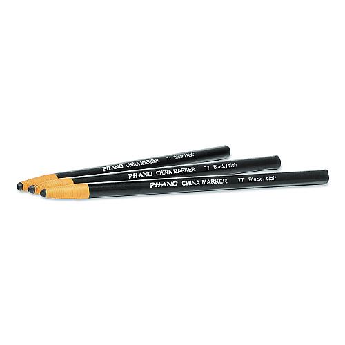 Dixon China Marker, Black, 12/Pack (000770002)