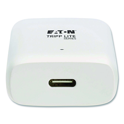 Tripp Lite Flat One-Port USB-C Wall Charger with GaN Technology, White (U280WF120C1G)