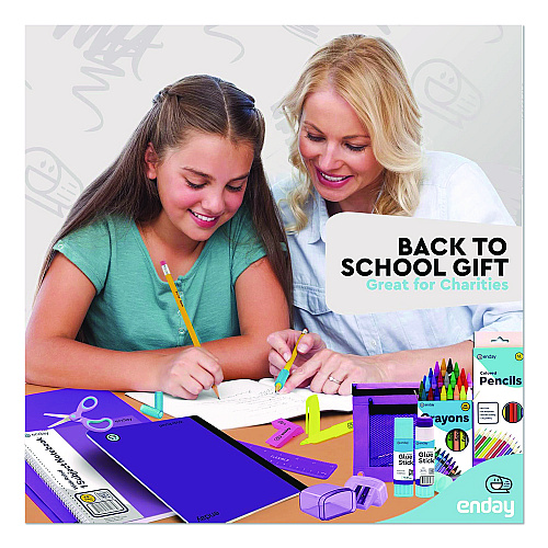enday Back to School Supplies Kit for Grades K-5, Purple (1316)