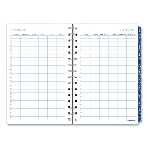 Cambridge Abyss Weekly/Monthly Planner, 8.5 x 5.5, Water-Inspired Artwork, Blue Cover, 12-Month(Jan-Dec): 2026 (1756200)