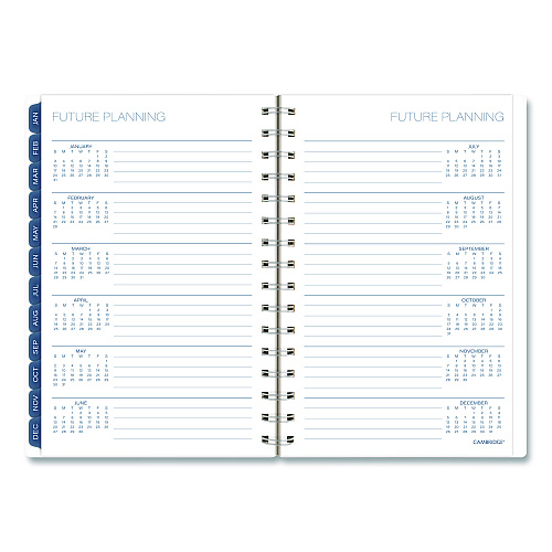 Cambridge Abyss Weekly/Monthly Planner, 8.5 x 5.5, Water-Inspired Artwork, Blue Cover, 12-Month(Jan-Dec): 2026 (1756200)
