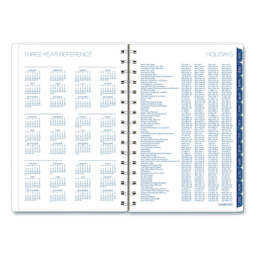 Cambridge Abyss Weekly/Monthly Planner, 8.5 x 5.5, Water-Inspired Artwork, Blue Cover, 12-Month(Jan-Dec): 2026 (1756200)