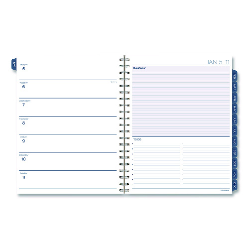 Cambridge Abyss Weekly/Monthly Planner, 11 x 8.5, Water-Inspired Artwork, Blue Cover, 12-Month (Jan-Dec): 2026 (1756905)
