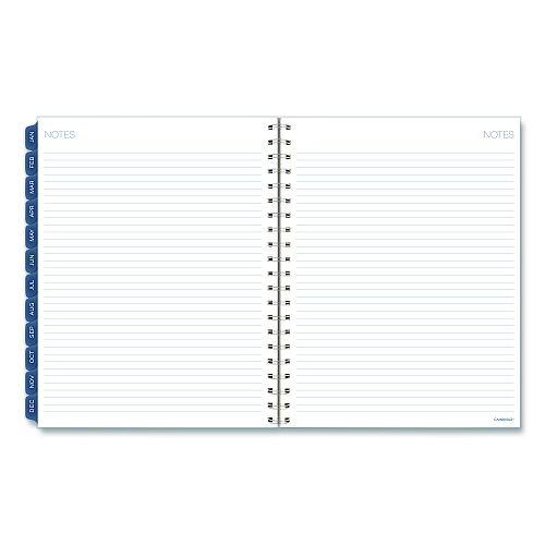 Cambridge Abyss Weekly/Monthly Planner, 11 x 8.5, Water-Inspired Artwork, Blue Cover, 12-Month (Jan-Dec): 2026 (1756905)