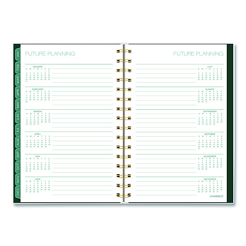 Cambridge Emerald Isle Weekly/Monthly Planner, 8.5 x 5.5, Green Marbled Cover, 12-Month (Jan-Dec): 2026 (1758200)