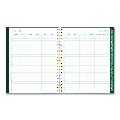 Cambridge Emerald Isle Weekly/Monthly Planner, 11 x 8.5, Green Marbled Cover, 12-Month (Jan-Dec): 2026 (1758905)