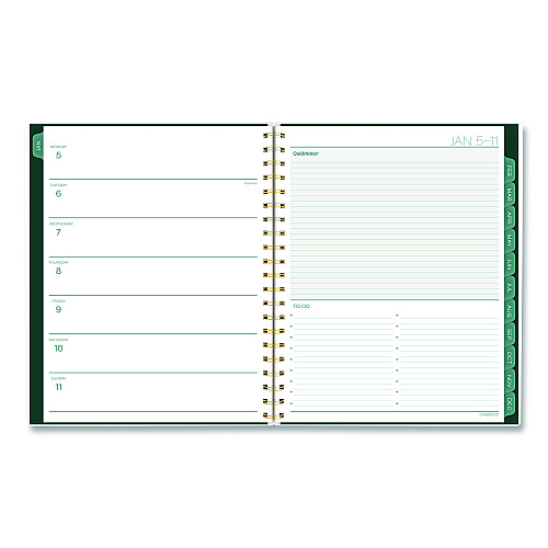 Cambridge Emerald Isle Weekly/Monthly Planner, 11 x 8.5, Green Marbled Cover, 12-Month (Jan-Dec): 2026 (1758905)