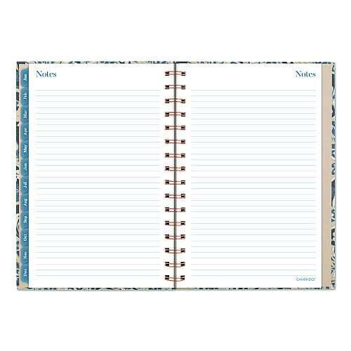 Cambridge Elizabeth Weekly/Monthly Planner, 8.5 x 5.5, Floral Artwork, Blue Cover, 12-Month (Jan-Dec): 2026 (1763200)