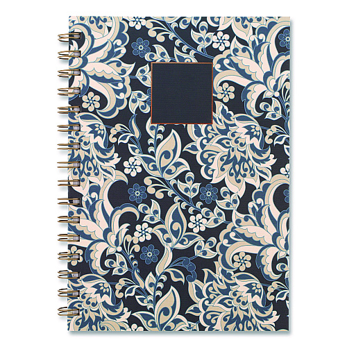 Cambridge Elizabeth Weekly/Monthly Planner, 8.5 x 5.5, Floral Artwork, Blue Cover, 12-Month (Jan-Dec): 2026 (1763200)