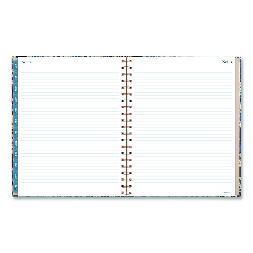 Cambridge Elizabeth Weekly/Monthly Planner, 11 x 8.5, Floral Artwork, Blue Cover, 12-Month  (Jan-Dec): 2026 (1763905)