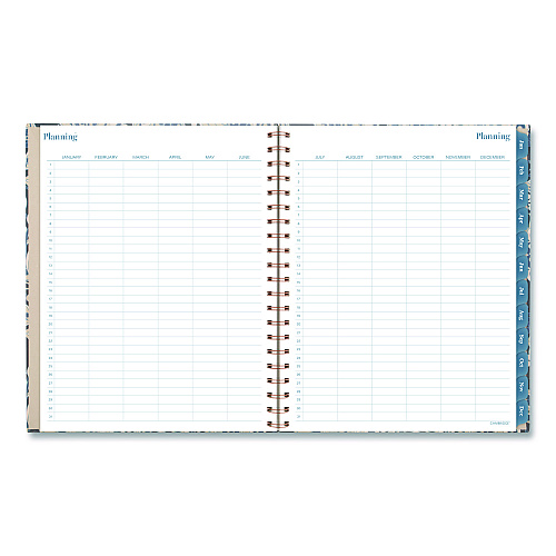 Cambridge Elizabeth Weekly/Monthly Planner, 11 x 8.5, Floral Artwork, Blue Cover, 12-Month  (Jan-Dec): 2026 (1763905)