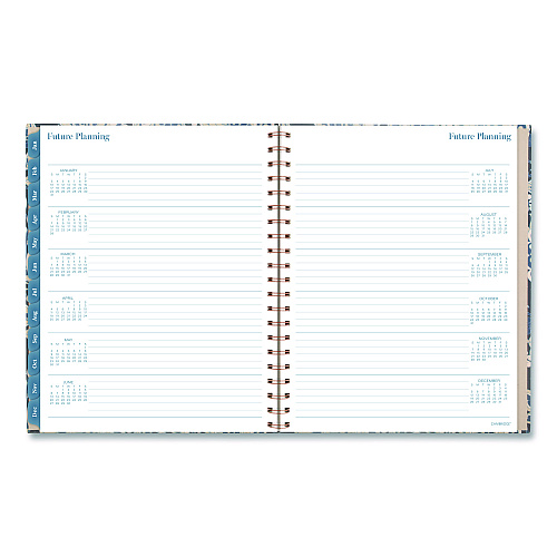 Cambridge Elizabeth Weekly/Monthly Planner, 11 x 8.5, Floral Artwork, Blue Cover, 12-Month  (Jan-Dec): 2026 (1763905)