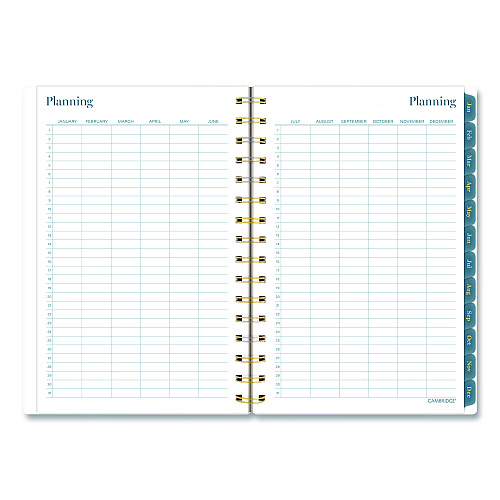 Cambridge Midnight Garden Weekly/Monthly Planner, 8.5 x 5.5, Floral Artwork, Black/Pink/Green Cover, 12-Month (Jan-Dec): 2026 (1768200)