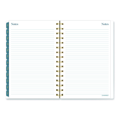 Cambridge Midnight Garden Weekly/Monthly Planner, 8.5 x 5.5, Floral Artwork, Black/Pink/Green Cover, 12-Month (Jan-Dec): 2026 (1768200)