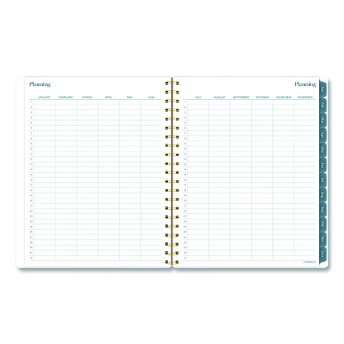 Cambridge Midnight Garden Weekly/Monthly Planner, 11 x 8.5, Floral Artwork, Black/Pink/Green Cover, 12-Month (Jan-Dec): 2026 (1768905)