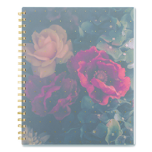 Cambridge Midnight Garden Weekly/Monthly Planner, 11 x 8.5, Floral Artwork, Black/Pink/Green Cover, 12-Month (Jan-Dec): 2026 (1768905)