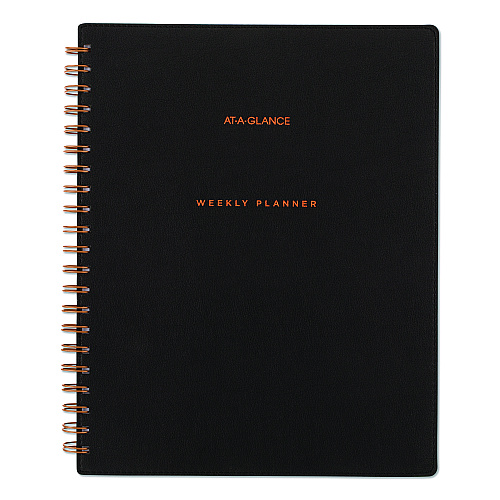 AT-A-GLANCE Signature Collection Weekly/Monthly Planner, 11 x 8.5, Black Cover, 12-Month (Jan-Dec): 2026 (YP90501)