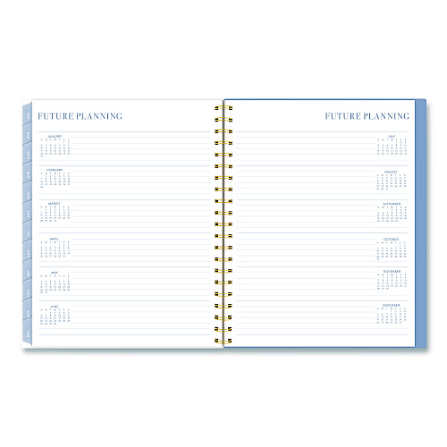 Cambridge Weekly/Monthly Calista Floral Planners, 11 x 8.5, Floral Artwork, Blue/Purple/Green Cover, 13 Month: Jan 2026 to Jan 2027 (LB40905)