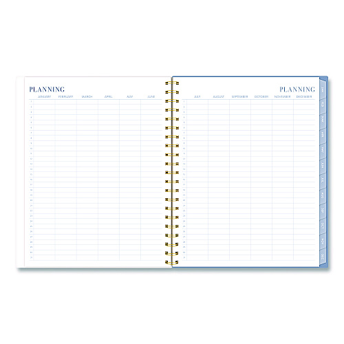 Cambridge Weekly/Monthly Calista Floral Planners, 11 x 8.5, Floral Artwork, Blue/Purple/Green Cover, 13 Month: Jan 2026 to Jan 2027 (LB40905)