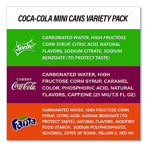 Coca-Cola Soda Mini Variety and Cheez-It Combo Pack, (30) 7.5 oz Cans Assorted Flavors, (45) 1.5 oz Pouch Original Cheez-It/Bundle (60004171)