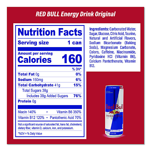 Snack Box Pros Red Bull Energy Drink and Pop Tart Combo Pack,(24) 12oz Cans,(24) Frosted Strawberry/(24) Frosted Brown Sugar Cinnamon/Bundle (60004173)