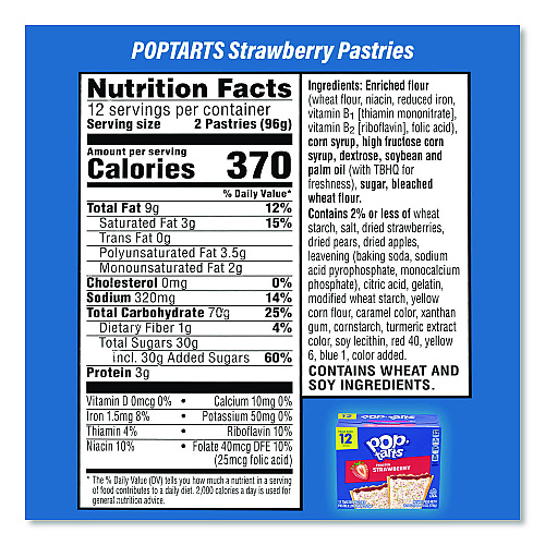 Snack Box Pros Red Bull Energy Drink and Pop Tart Combo Pack,(24) 12oz Cans,(24) Frosted Strawberry/(24) Frosted Brown Sugar Cinnamon/Bundle (60004173)