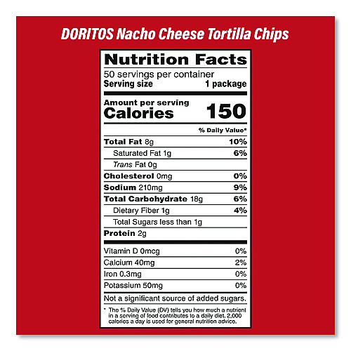 Snack Box Pros Doritos Nacho Cheese Tortilla Chips and Welch's Mixed Fruit Snacks, (50) 1oz Bag Chips, (66) 0.8 oz Pouch Fruit Snacks/Bundle (60004174)