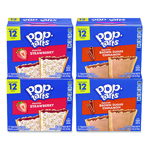 Kellogg's Celcius Vibe and Pop Tarts Variety Combo Pack,(18) 12oz Cans,(24) Frosted Strawberry/(24) Frosted Brown Sugar Cinnamon/Bundle (60004172)