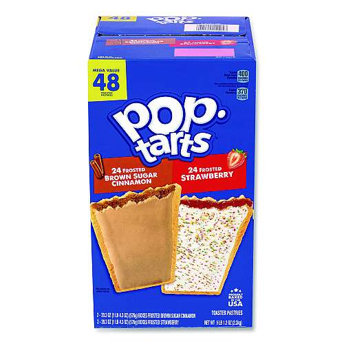 Kellogg's Celcius Vibe and Pop Tarts Variety Combo Pack,(18) 12oz Cans,(24) Frosted Strawberry/(24) Frosted Brown Sugar Cinnamon/Bundle (60004172)