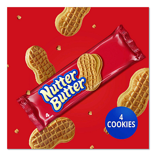 Nabisco Nutter Butter, Peanut Butter, 1.9 oz, 4 Cookies/Pack, 10 Packs/Box (07835)