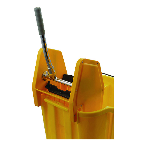 Carlisle OmniFit Mop Bucket with Down Press Wringer, 35 qt, Yellow (4690404)