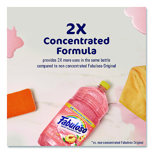 Fabuloso Multi-Use Cleaner, Peach Scent, 56 oz Bottle, 6/Carton (61046751)