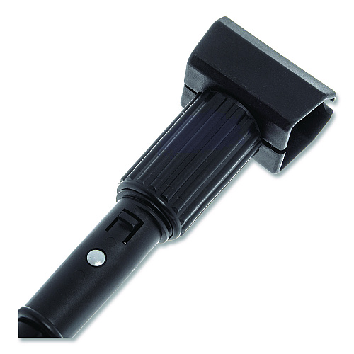 Carlisle Vinyl Coated Jaw Style Metal Mop Handle, 1" dia x 60", Black (3697000)