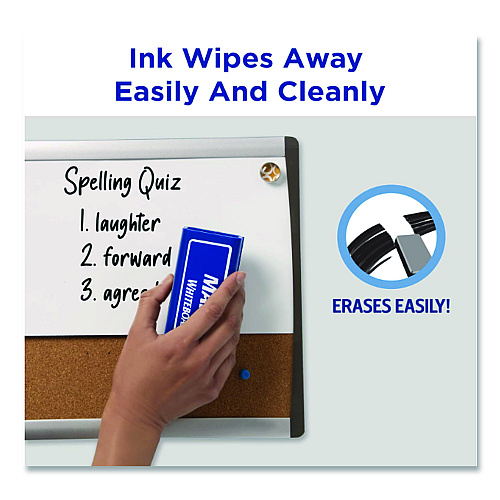 Avery MARKS A LOT Desk-Style Dry Erase Markers, Broad Chisel Tip, Black (24408EA)