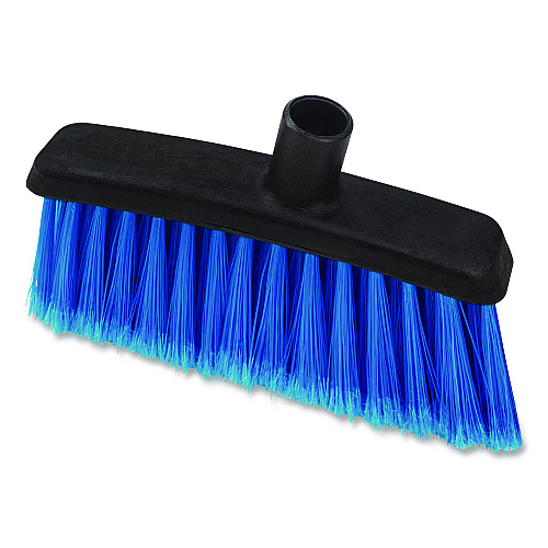 Carlisle Duo-Sweep Flagged Light Industrial Broom Head, 12", Blue/Black (4685314)