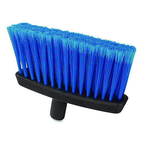 Carlisle Duo-Sweep Flagged Light Industrial Broom Head, 12", Blue/Black (4685314)