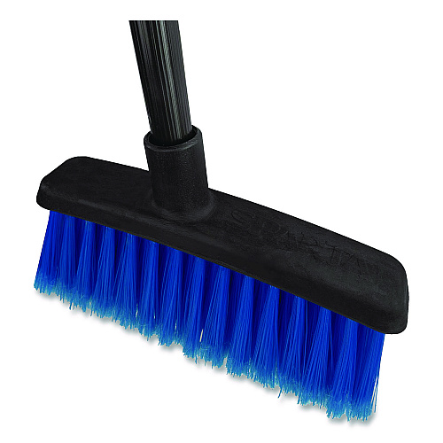 Carlisle Duo-Sweep Flagged Light Industrial Broom Head, 12", Blue/Black (4685314)