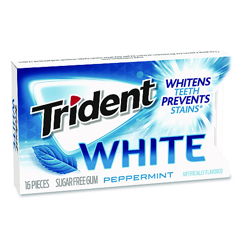 Trident Sugar-Free Gum, Peppermint, 12 Sticks/Pack, 9 Packs/Box (AMC67608)